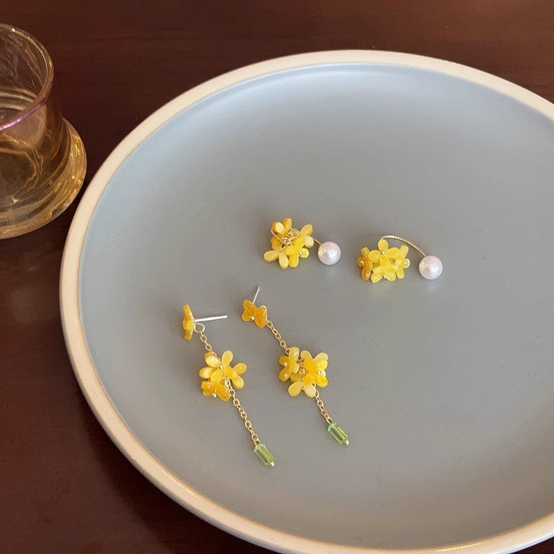 Wholesale  Osmanthus Fringe Pearl Earrings