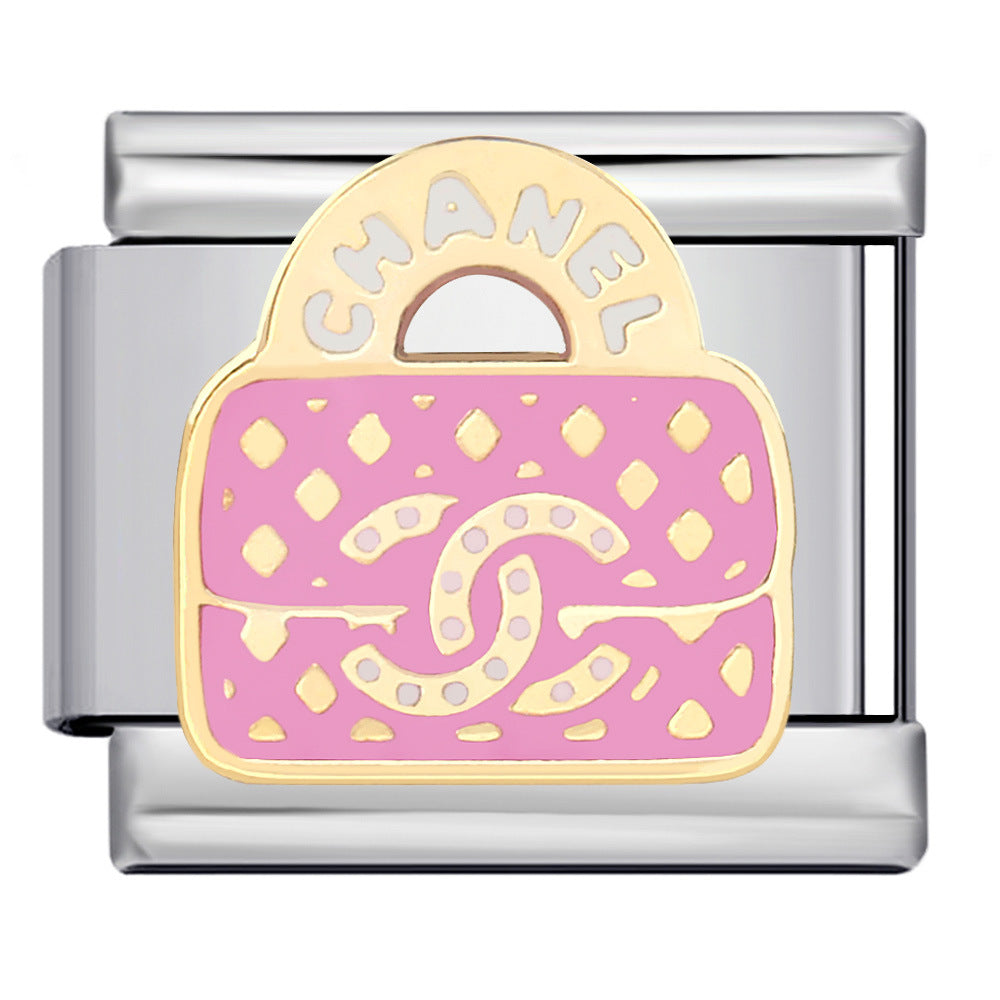 Wholesale Italian Charm Bracelet 9mm DIY Splicing Removable Exquisite Bag Stainless Steel Composable Bracelet