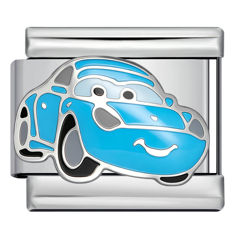 Wholesale Cartoon Car Design Stainless Steel Italian Modular Bracelet DIY Jewelry Accessory Gift Boutique