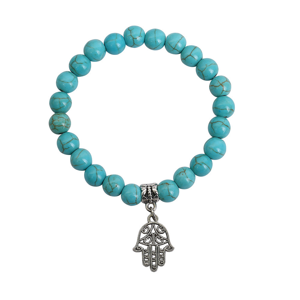 Wholesale Bohemian Turquoise Beaded Bracelet Set for Women,  Fashion Jewelry Accessory Gift
