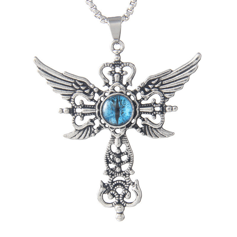 Wholesale Natural Blue Evil Eye Pendant Necklace