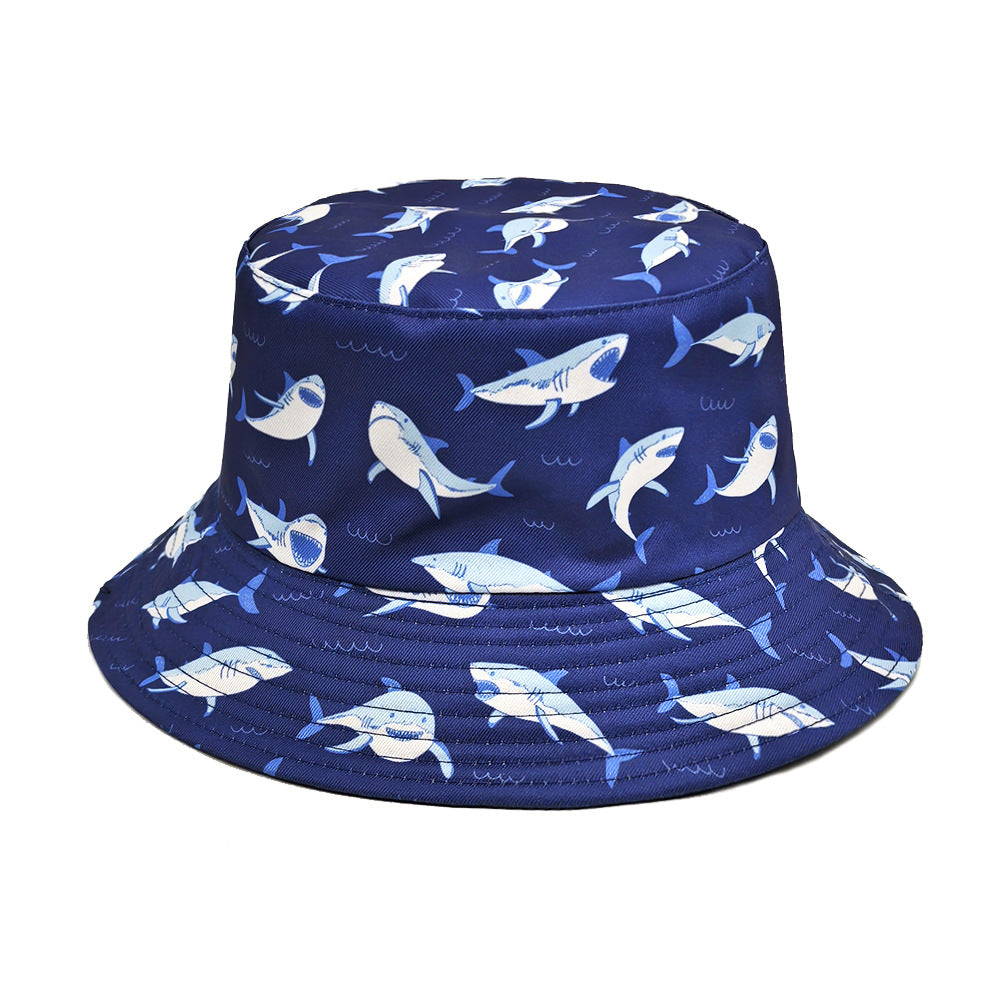 Wholesale  Undersea Animal Shark Pattern Printed Fisherman Hat