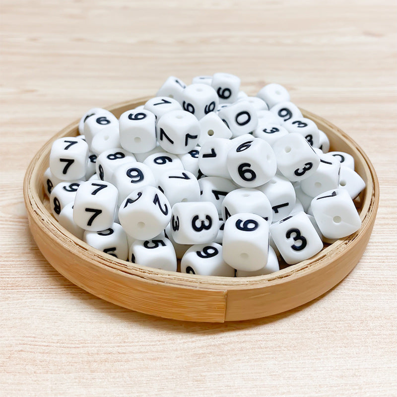 Wholesale of 100PCS Silicone Digital Beads ACC-BDS-WDX003