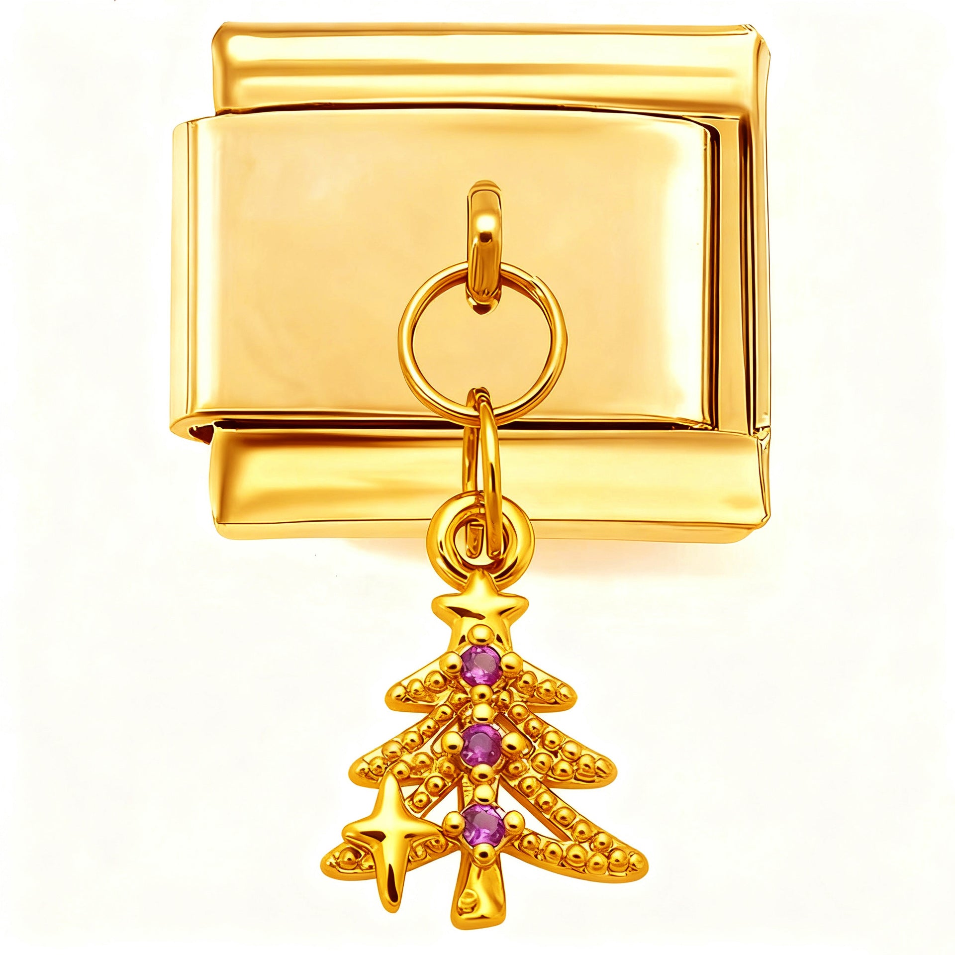Wholesale Italian  New Year gold module DIY pendant bracelet