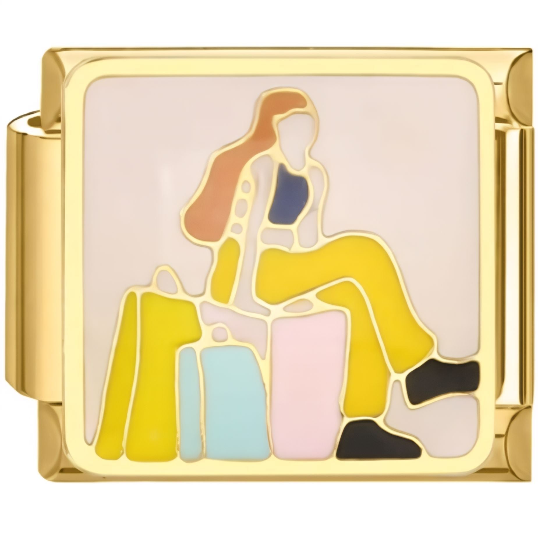 Wholesale Italian Charm Bracelet 9mm DIY  Pineapple Natural Landscape   Creative Stainless Steel Composable Bracelet