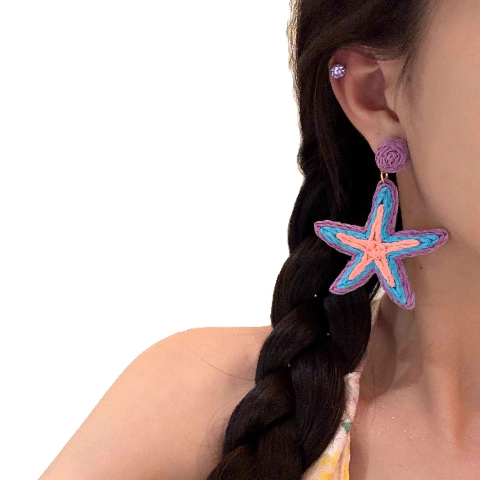 Wholesale Star Exaggerated Personality Starfish Earrings