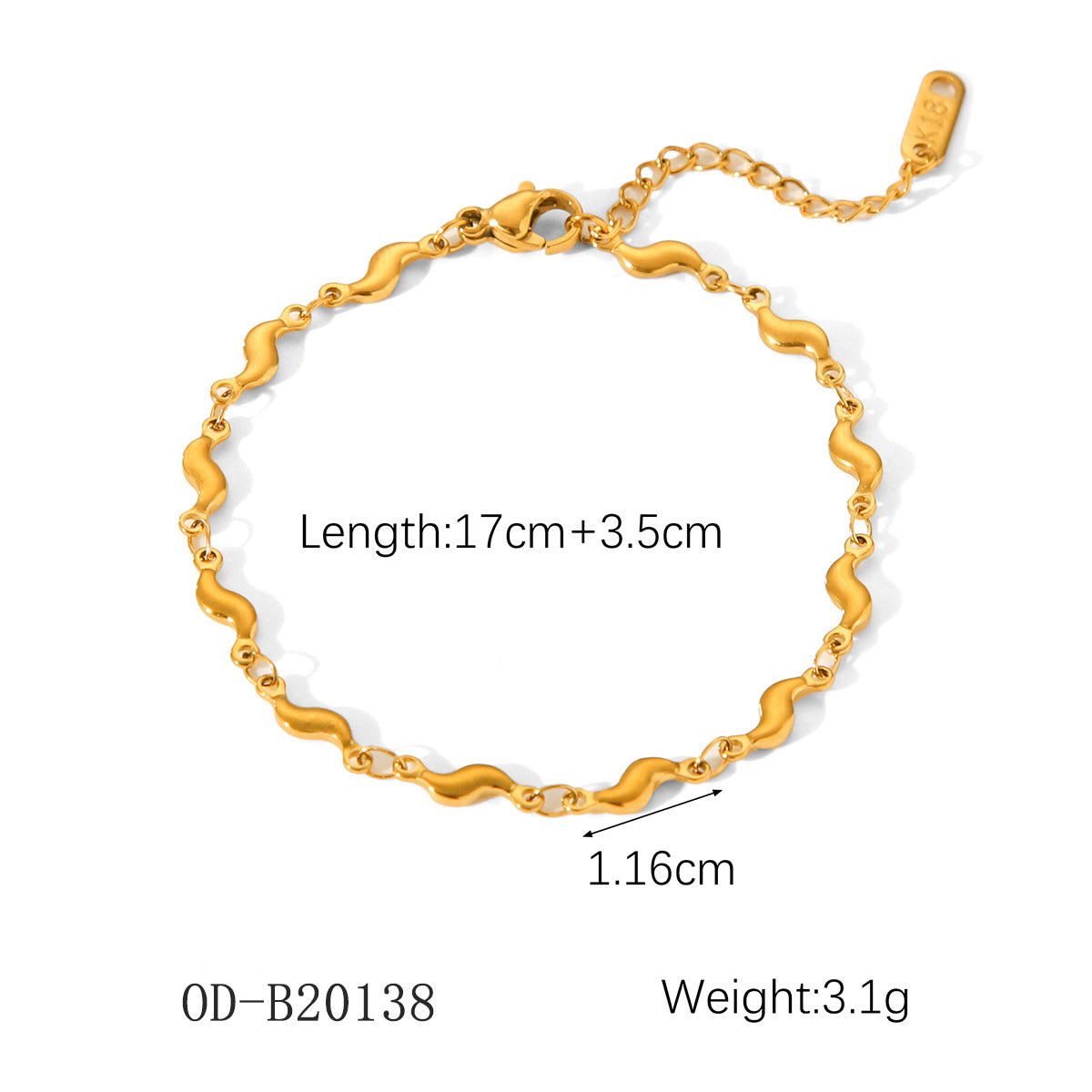 Wholesale 18K gold-plated bracelet stainless steel bracelet