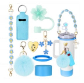 Wholesale 8-piece Cup Set Keychain Lipstick Set Straw Cap Portable Cup Chain Set ACC-CA-FenRui001