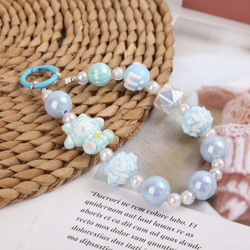 Wholesale creative letter beaded keychain  ACCVIP