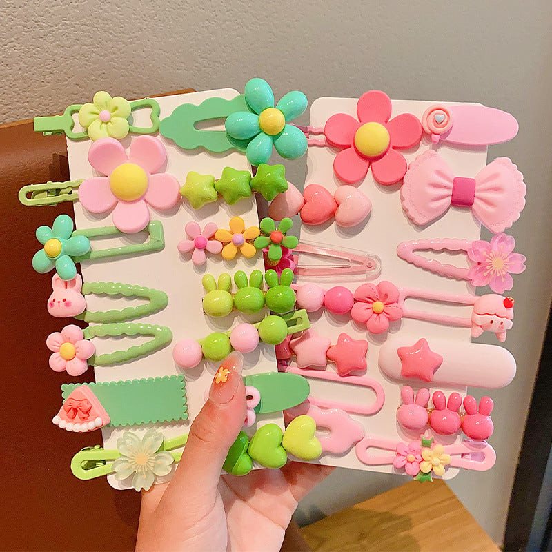 Wholesale Children's Fringe Hair Finishing Artifact Girl's Macaron Color Flower Hairpin