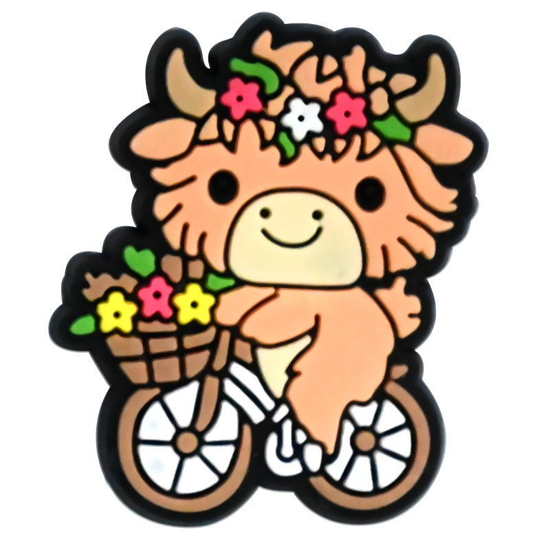 Wholesale Random 100pcs Scottish High Low Cow Shoes Accessories Shoes Charms ACC-SC-RYY048