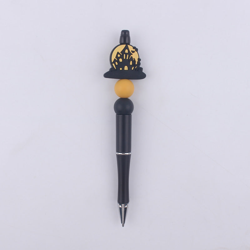 Wholesale  Halloween Pumpkin spider silicone  beaded pen