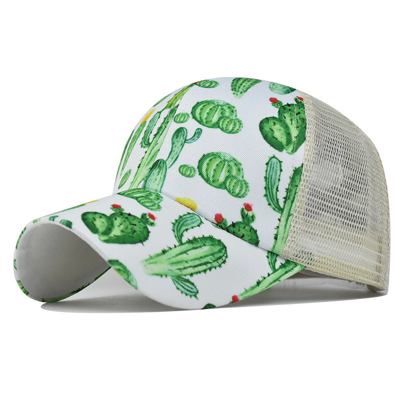 Wholesale Cactus Ponytail Baseball Cap For Women Trendy Adjustable Sun Protection Hat Summer Casual