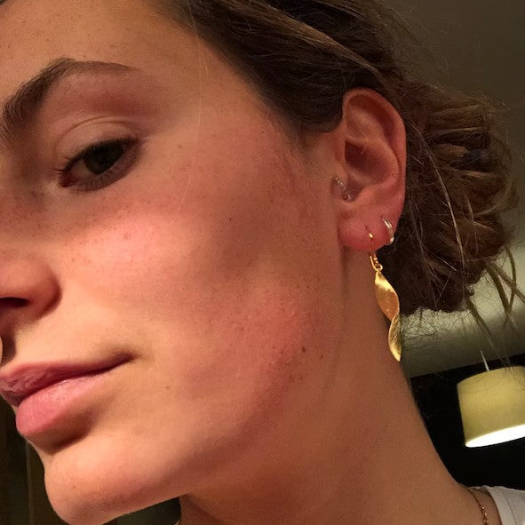 Wholesale Fashion retro geometric wave alloy earrings