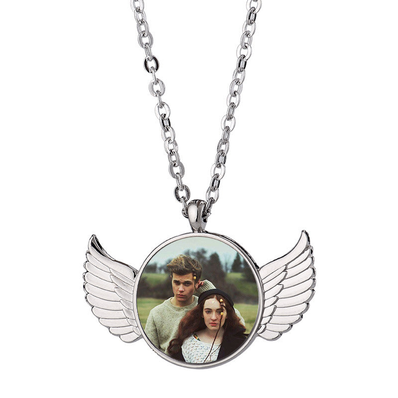 Wholesale Angel Wings Couple Valentine's Day Pendant Necklace