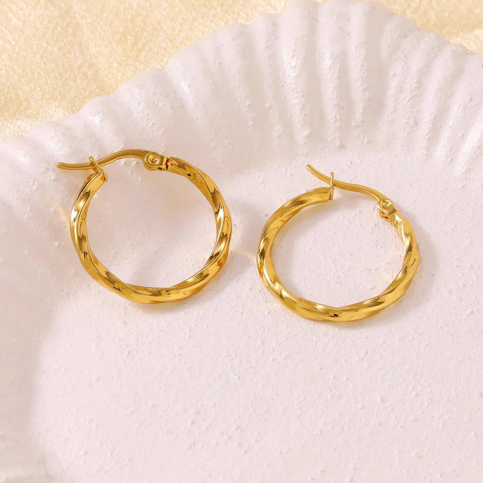Wholesale 20mm Inner Diameter Stainless Steel Bold Hoop Earrings