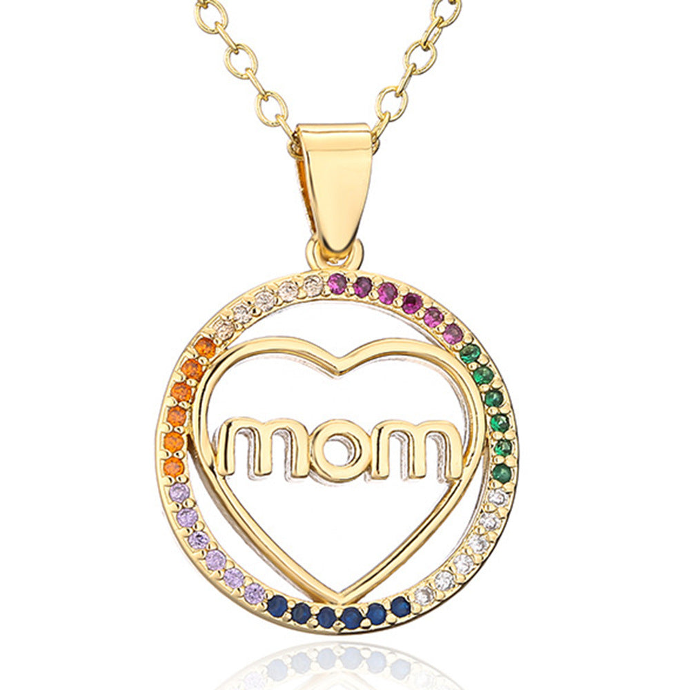 Wholesale Copper MAMA Love Mother's Day Pendant Necklace ACC-NE-AG004