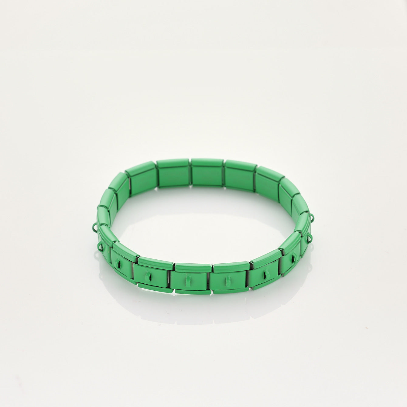 Wholesale 10pcs Colorful Matte Buckle Italian Stainless Steel Jewelry Elastic Bracelet for Men and Women