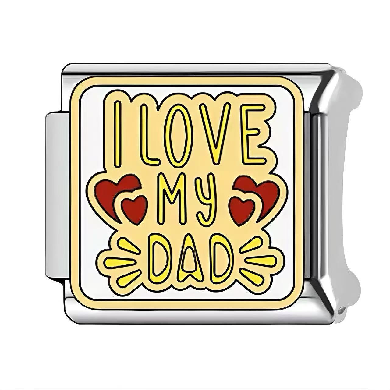 Wholesale Italian Charm Bracelet 9mm DIY English Pattern  Creative Stainless Steel Composable Bracelet