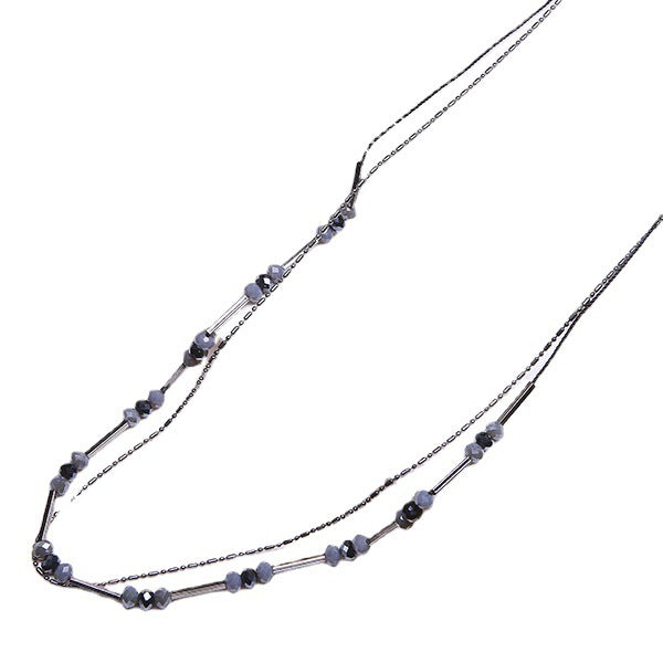 Wholesale  glass beads beaded double handmade fashion women' s long necklace