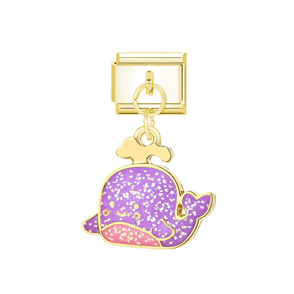 Wholesale  Italian Charm Bracelet 9mm DIY Animal Series   Creative Stainless Steel Composable Bracelet