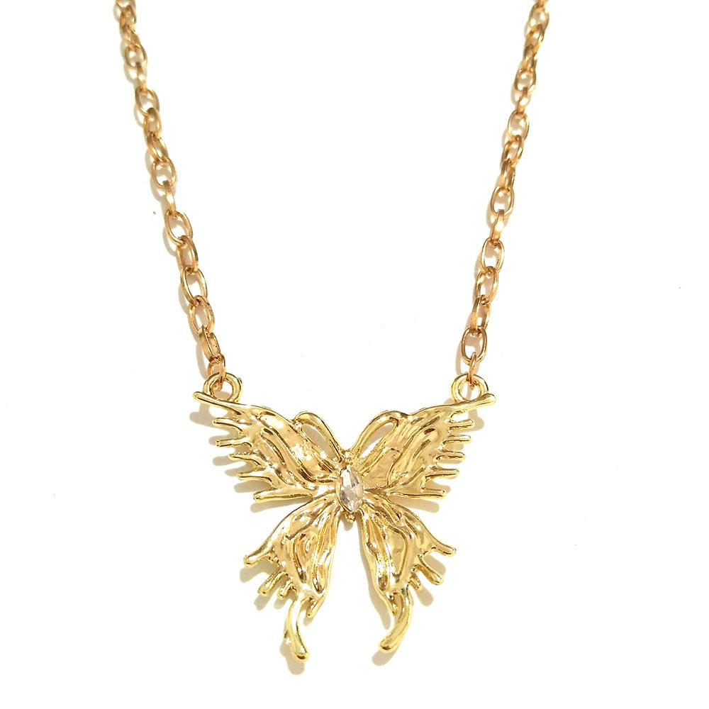 Wholesale Butterfly Titanium Steel Necklace Clavicle Chain Choker Necklaces ACC-NE-RongYan001