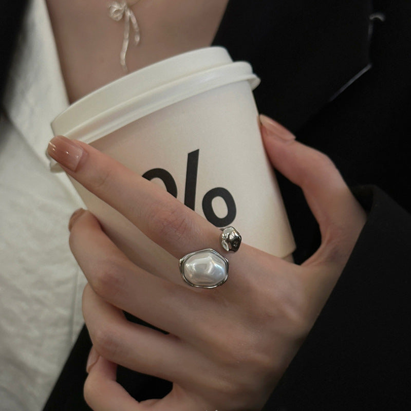 Wholesale Irregular Baroque  Open Ring