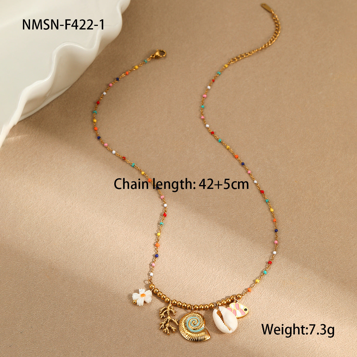 Wholesale Stainless steel  color  oil bean necklace
