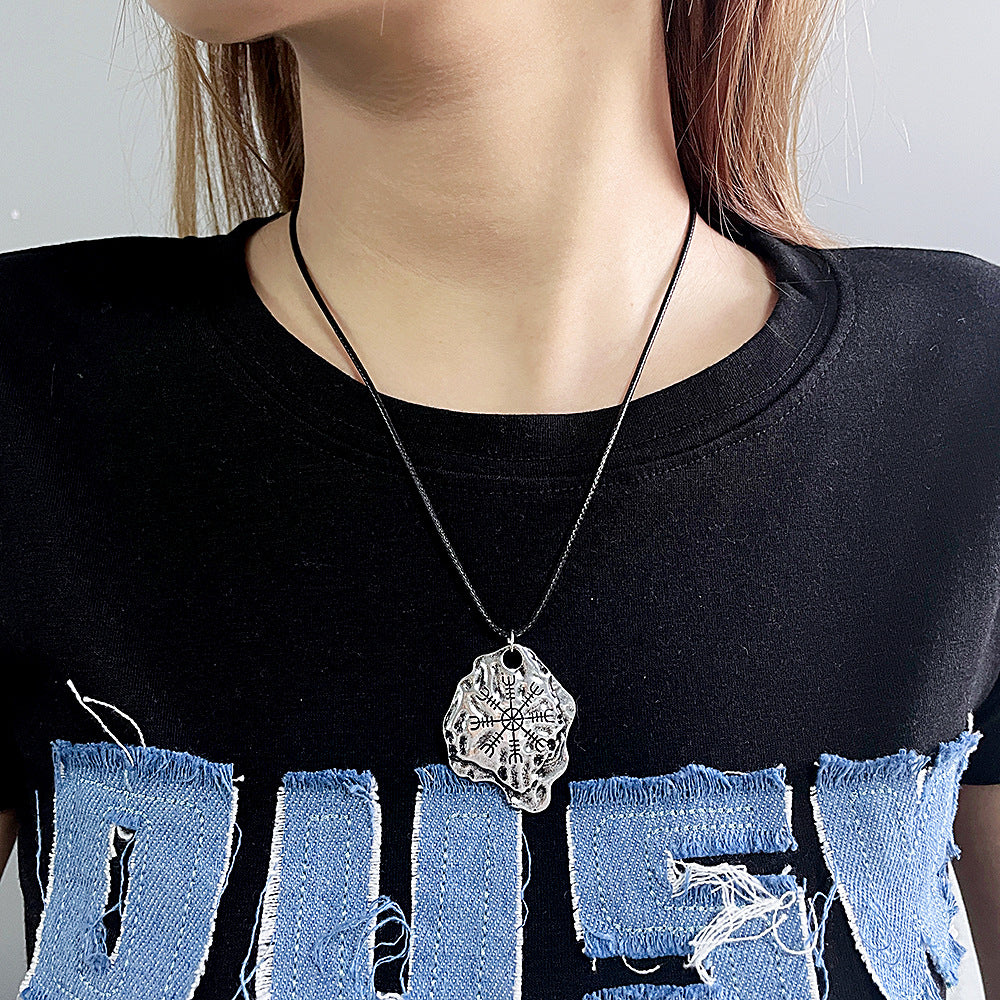 Wholesale Nordic Logo Pattern Creative Rune Pendant Necklace