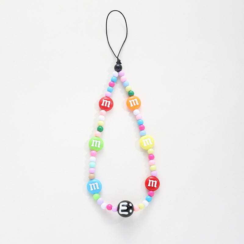 Wholesale Color bead chain lanyard keychain