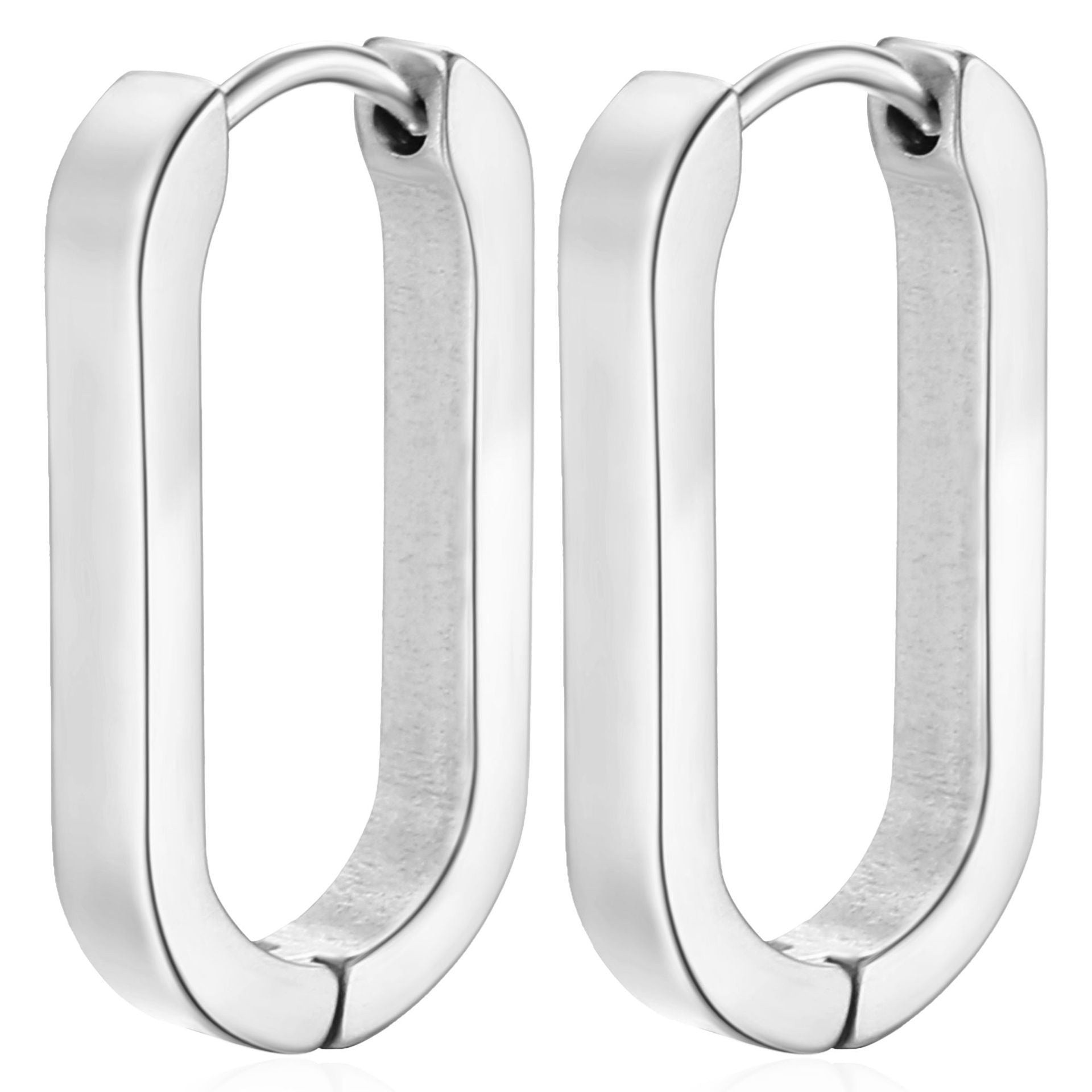 Wholesale Trendy Stainless Steel Geometric Ear Cuffs Unisex Electroplated Steel Tone Jewelry Accessory