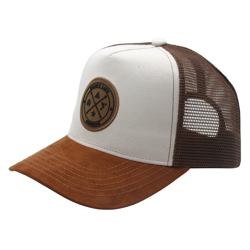 Wholesale round logo letter mesh baseball cap