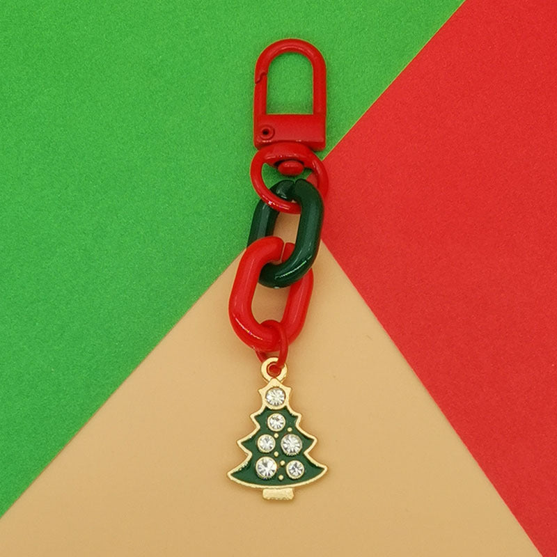 Wholesale Christmas Alloy Santa Claus Snowflake Elk Tree Keychains ACC-KC-Haol001