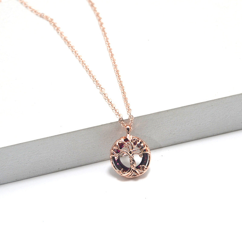 Wholesale Tree of Life Crystal Pendant Necklace