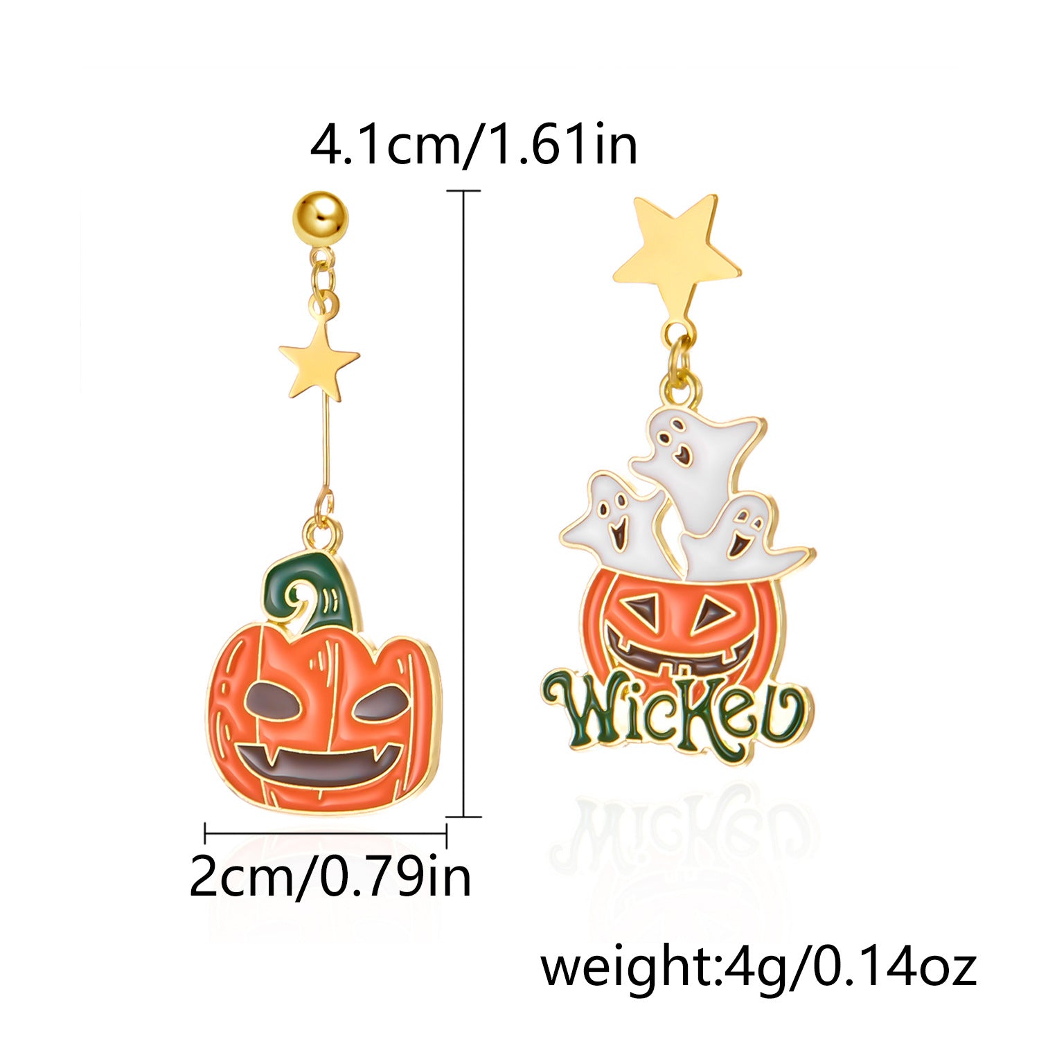 Wholesale  Halloween earrings fashion creative  painting oil flowers skull ear hook earrings