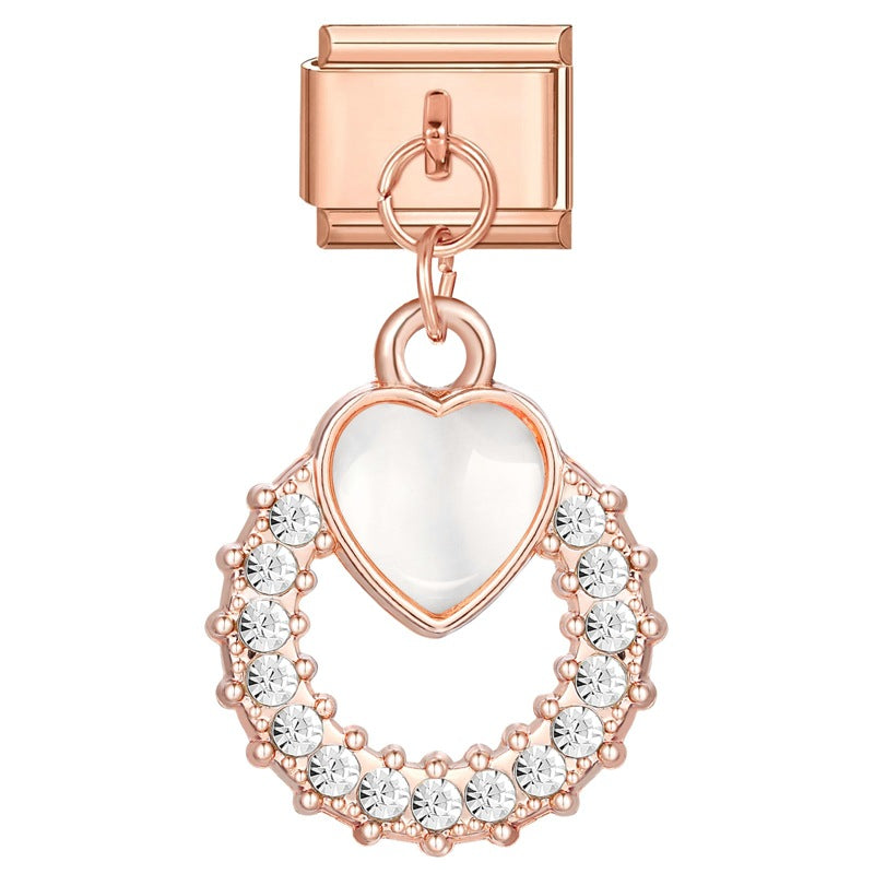 Wholesale Charms Italian modular cat' s eye stone pendant DIY bracelet accessories