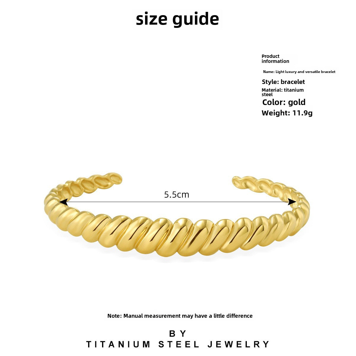 Wholesale  Retro Bracelet Light Luxury All-match Titanium Steel Bracelet