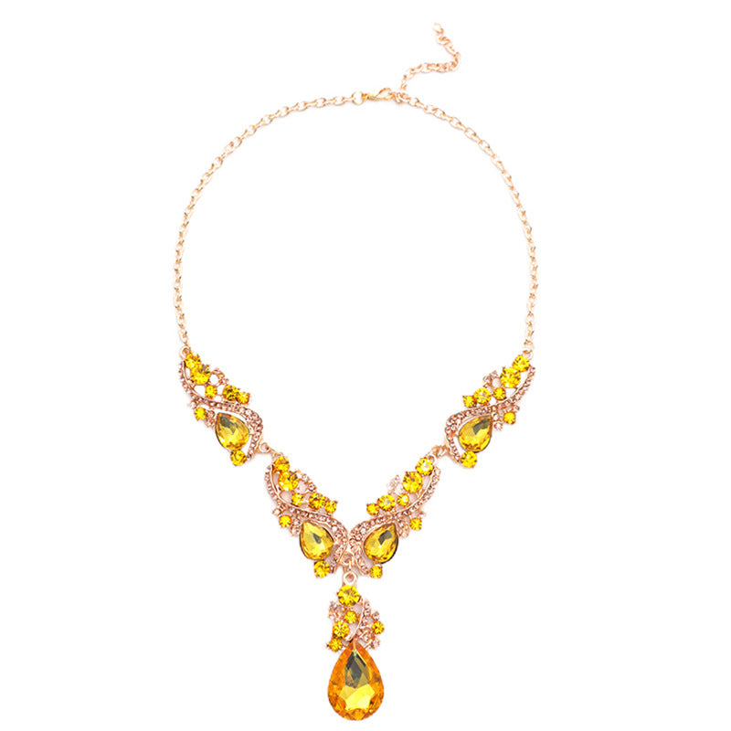 Wholesale luxury exaggerated necklace earrings set