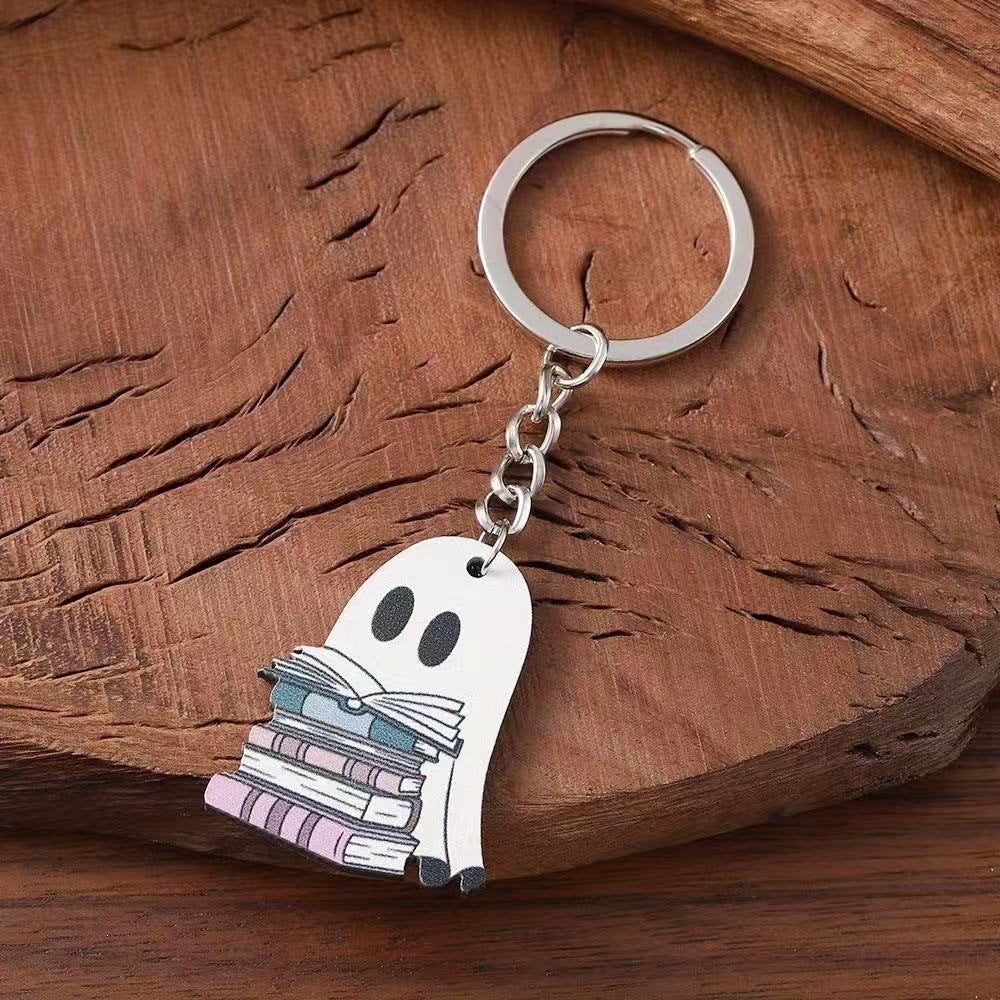 Wholesale Acrylic  Ghost Book Keychain Gift For Book Lovers Resale