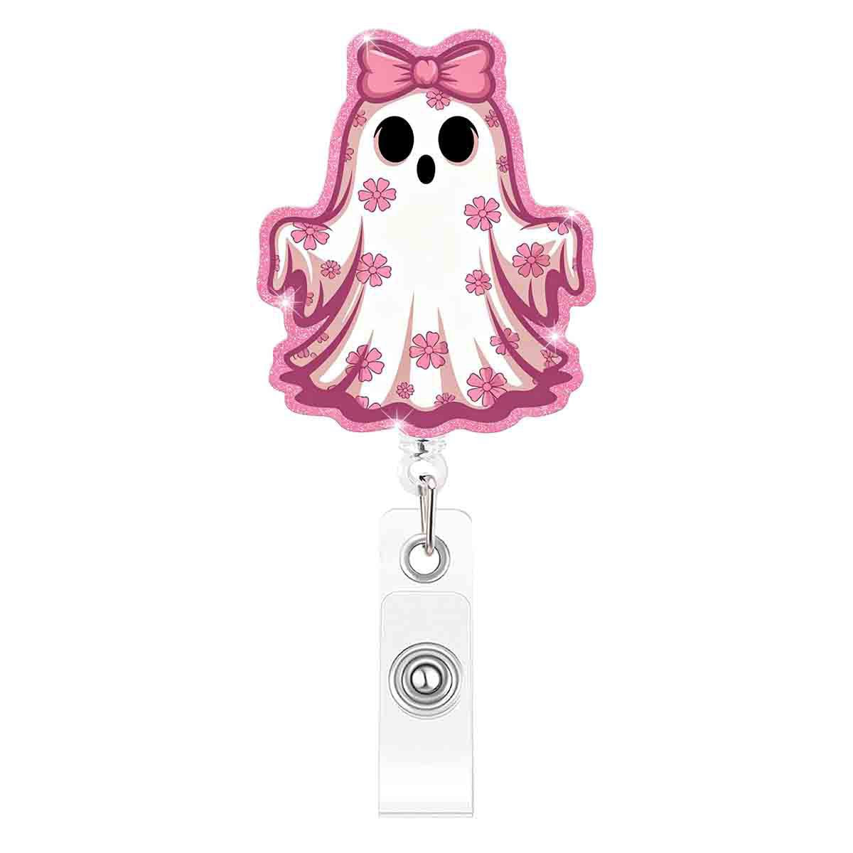 Wholesale  Ghost Cartoon Acrylic Badge Reel Fashion Accessory Gift