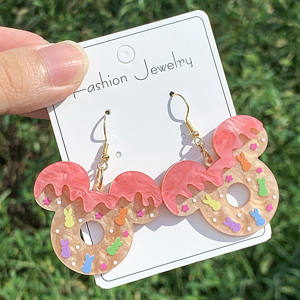 Wholesale Mouse Acrylic Pendant Earrings