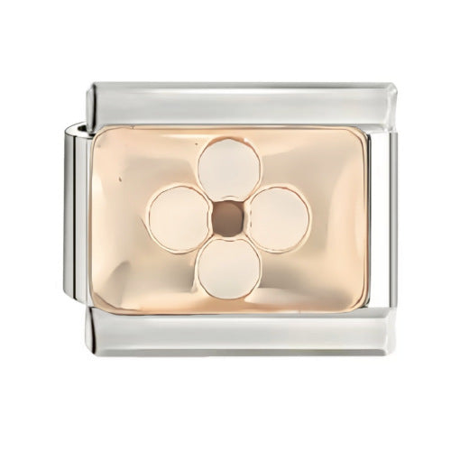 Wholesale Italian Charm Starter Bracelets DIY square Single Section Creative Stainless Steel Composable Bracelet
