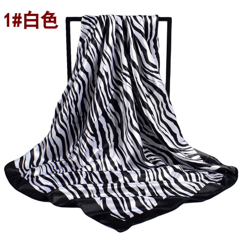 Wholesale 90 Satin Zebra Pattern Large Square Scarf Silk Scarf