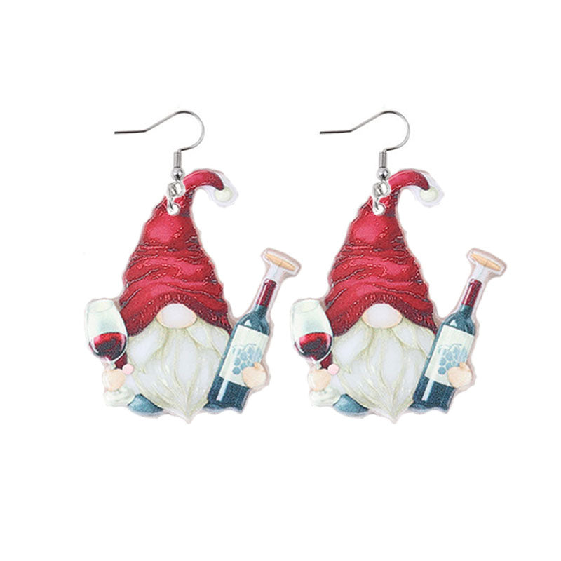 Wholesale St. Patrick Green Shamrock Dwarf Earrings Double Sided Acrylic