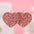 Wholesale  Valentine's Day Blingbling Sequins Peach Heart Love Sexy Red Lips Earrings