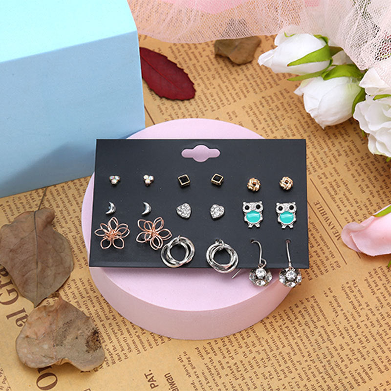 Wholesale Alloy 9 pairs/ set earrings set