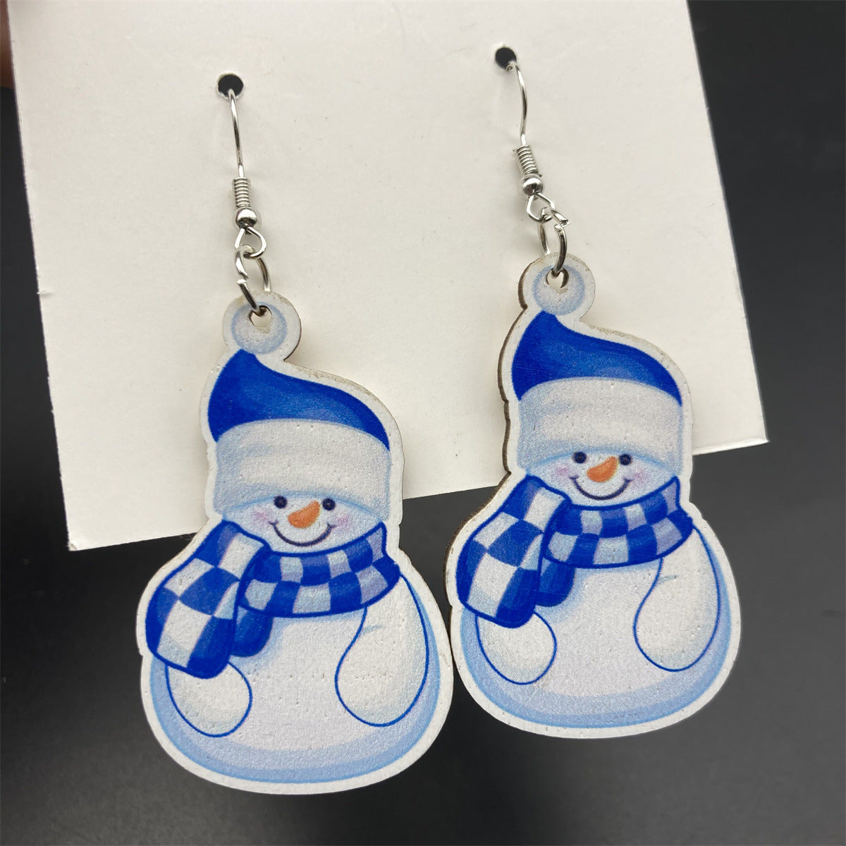 Wholesale Vintage Christmas Wood Earrings Christmas Elk Long Earrings ACC-ES-FX063