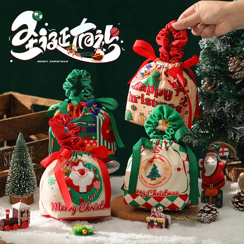 Wholesale Creative Christmas Gift Velvet Apple Bag  Decorations