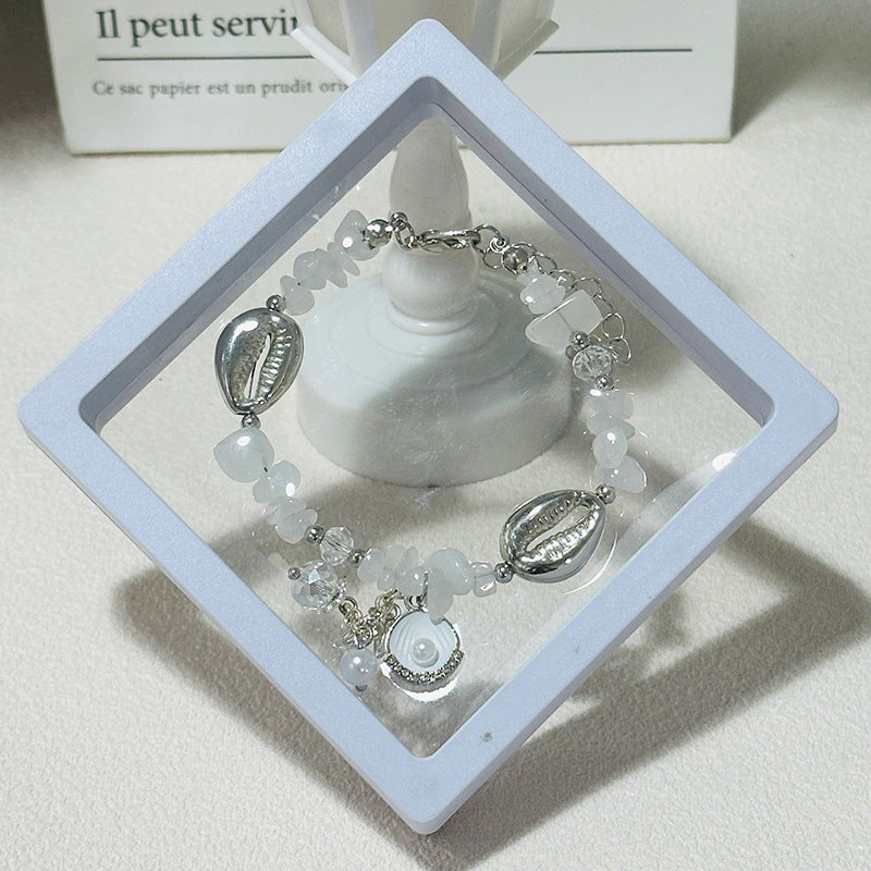 Wholesale  natural crystal irregular gravel bracelet