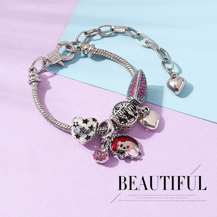 Wholesale Watermelon Hearts DIY Bracelet Cute Hedgehog Bracelet ACC-BT-Qianzi006